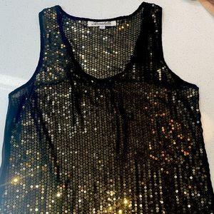 Vintage Annabelle Sheer/Sequin Shell